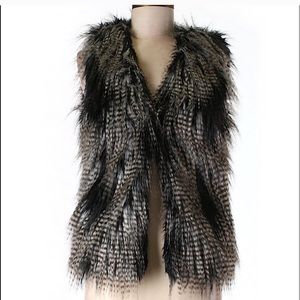 Faux fur vest by H&M